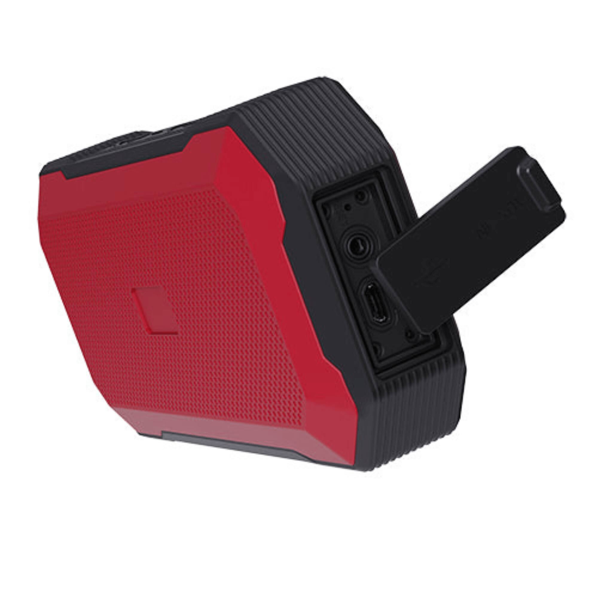 Alt View 1. Supersonic - Duro Water-Resistant Portable Bluetooth Speaker, Shockproof & FM - Red.