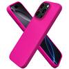 Front. Ornarto - ORNARTO Designed for iPhone 16 Pro Case 6.3", Liquid Silicone 3 Layers Full Covered Protective Cover-Berry Pink - Berry Pink.