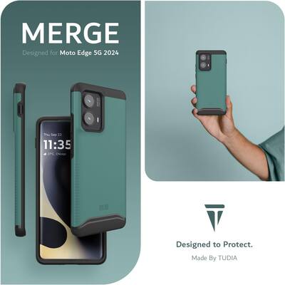 Motorola Edge 2024 Case | Merge MagSafe Dual Layer Heavy Duty Hunter Green / Yes Motorola Edge 2024 Case | Merge MagSafe Dual Layer Heavy Duty Hunter Green / Yes
