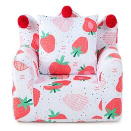 Pefilos - High-density Padding Kids Sofa with Armrest and Extra Pilow- Kids Couch for Kids - Pink