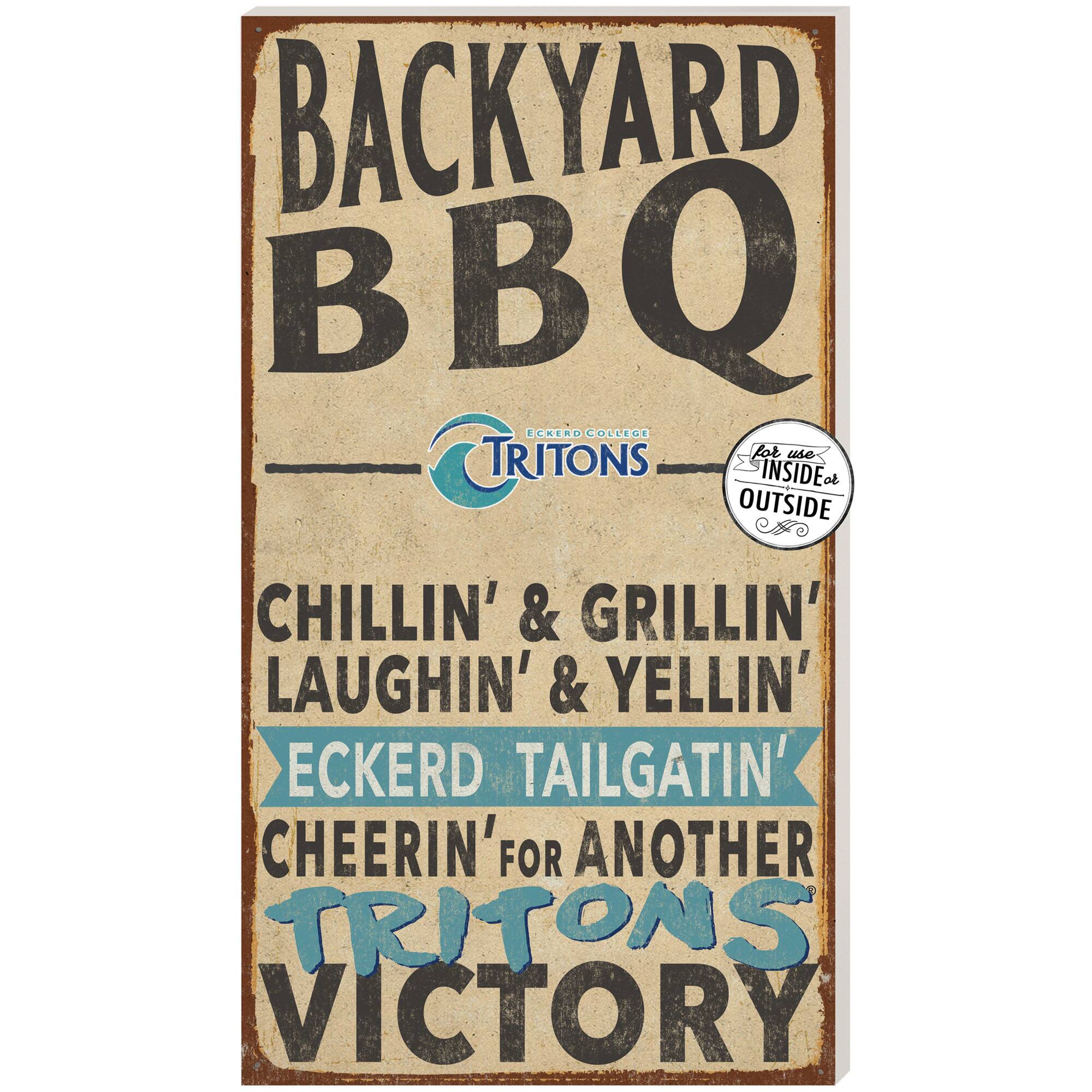 Eckerd Tritons 11" x 20" Indoor/Outdoor BBQ Sign