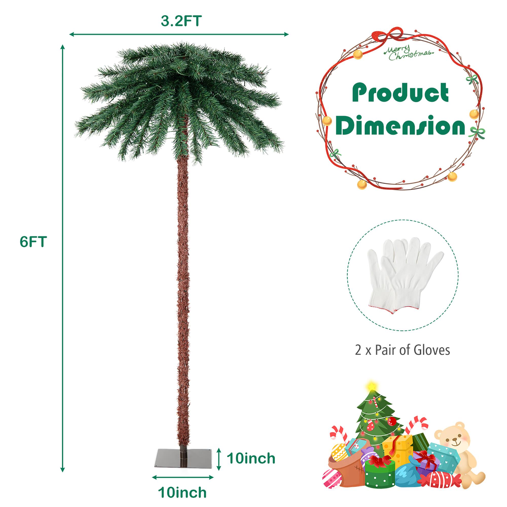 3.2FT  
6FT  
10inch  
10inch  

Product Dimension  
2 x Pair of Gloves  

Merry Christmas