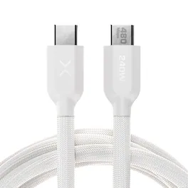 NOCO - XGrid XC1: 240W USB-C to USB-C Cable – 3ft Fast Charging, USB-IF Certified, 480Mbps, UltraFlex Durable Design - White
