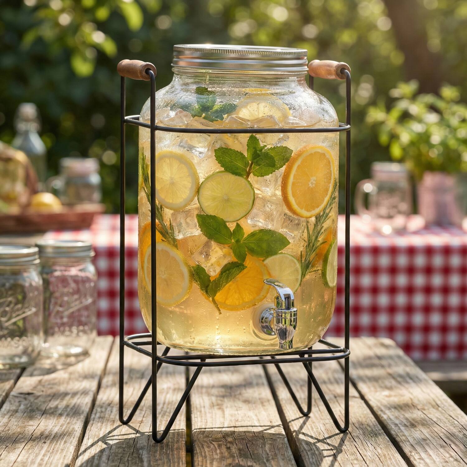 Left. Style Setter - Beck Beverage Dispenser 2.11 Gal - Clear.