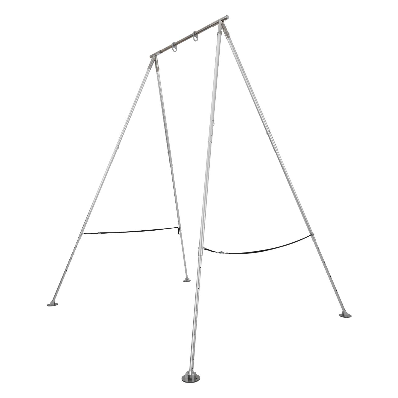Alt View 5. VEVOR - Yoga Stand Frame, Max 310 lbs Load Swing Stand, Triangular Structure Pull Up Stands, Aerial Silk Stands - Stainless steel color.