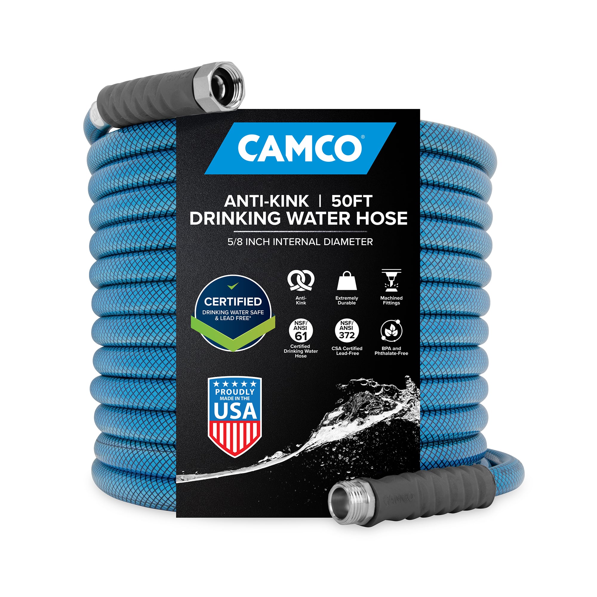 "Camco - TastePURE 50' RV & Marine Drinking Water Hose, 5/8"" Inside Diameter, Blue" price history on PriceWatchPro
