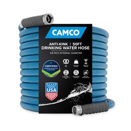 Camco - TastePURE 50' RV & Marine Drinking Water Hose, 5/8" Inside Diameter, Blue