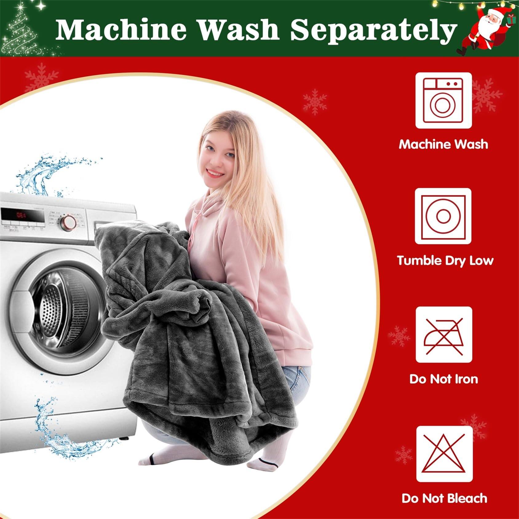 Machine Wash Separately

- Machine Wash
- Tumble Dry Low
- Do Not Iron
- Do Not Bleach
