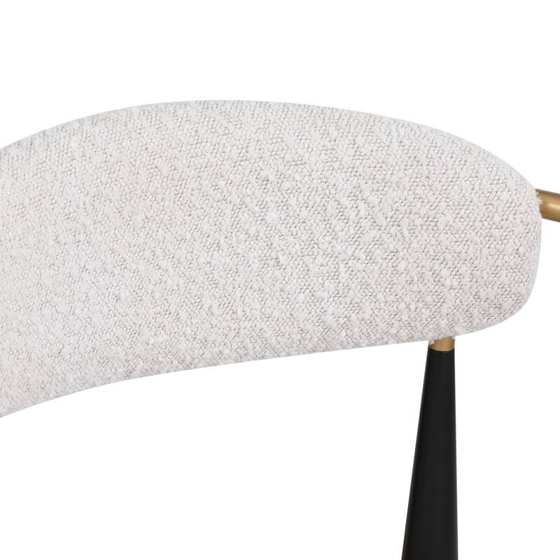 Alt View 5. HTUTWOO - Bar Stools Set of 2 - Upholstered Boucle Barstools with Backs & Sturdy Iron Legs, Ideal for Kitchen Island & Home Bar - Beige.
