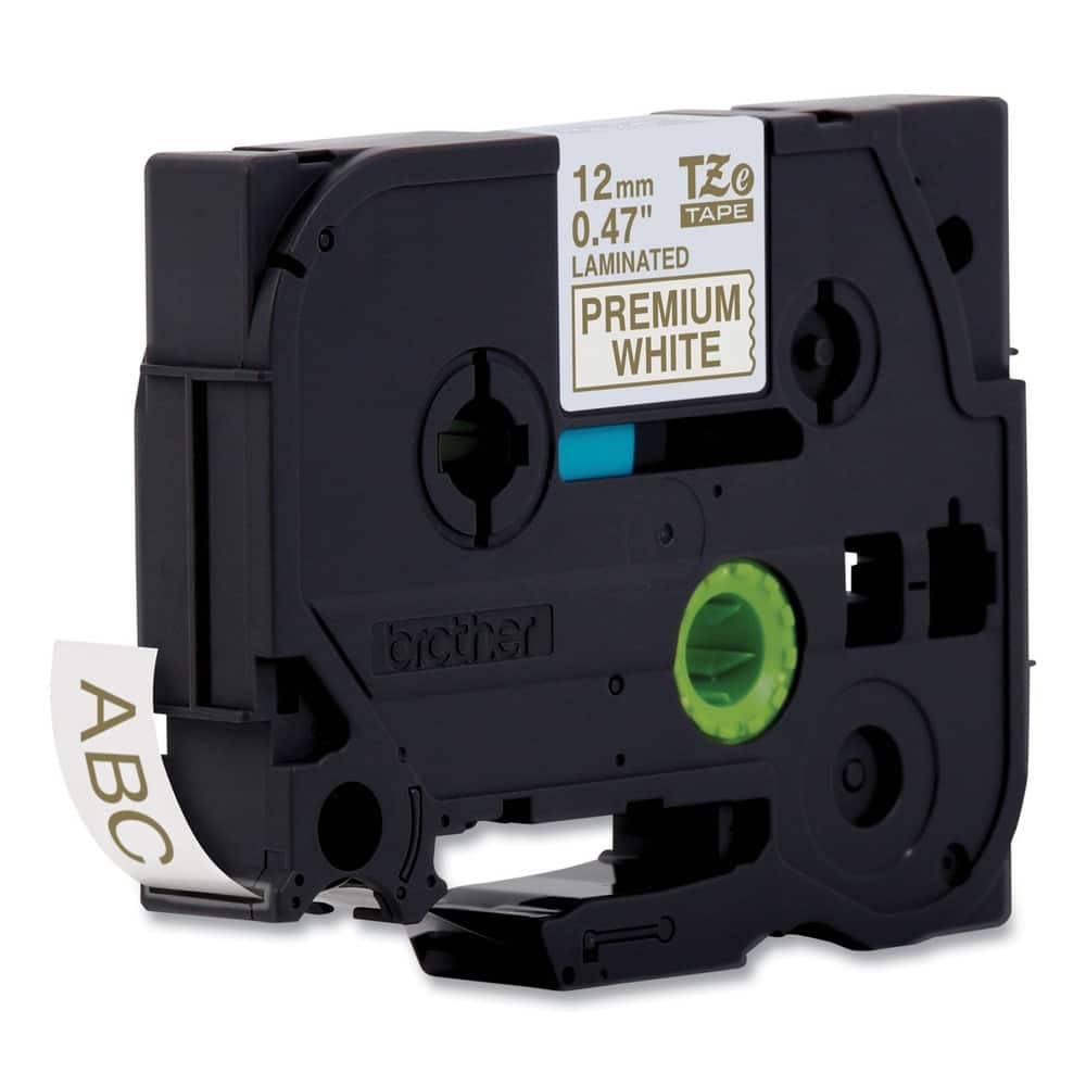 Brother - TZEPR234 0.47 in. x 26.2 ft. TZe Premium Laminated Tape - Gold on - White