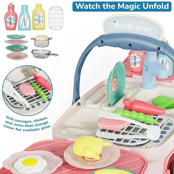 Watch the Magic Unfold

HomeKitchen

Grill sausages, chicken, and more that change color for realistic play.