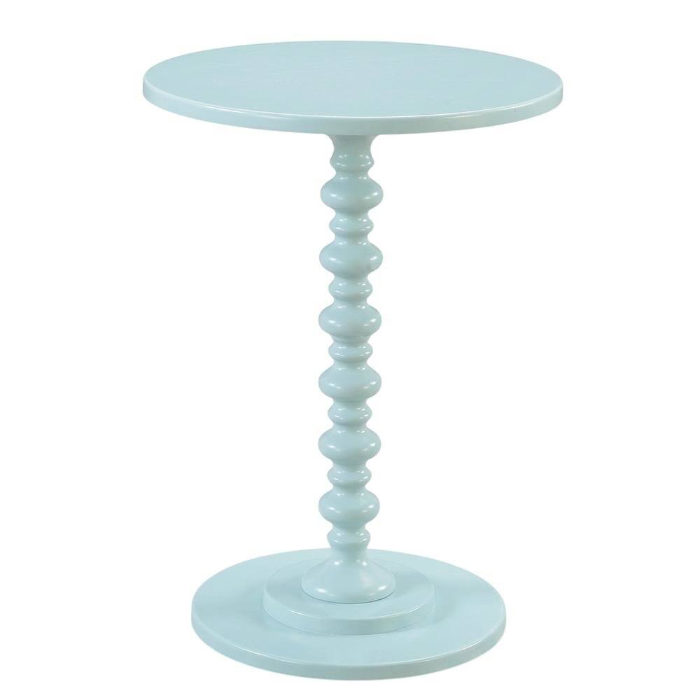 FurniFact - Classic Spindle Coffee Table with Sturdy Construction and Elegant Design - Sea Foam Blue