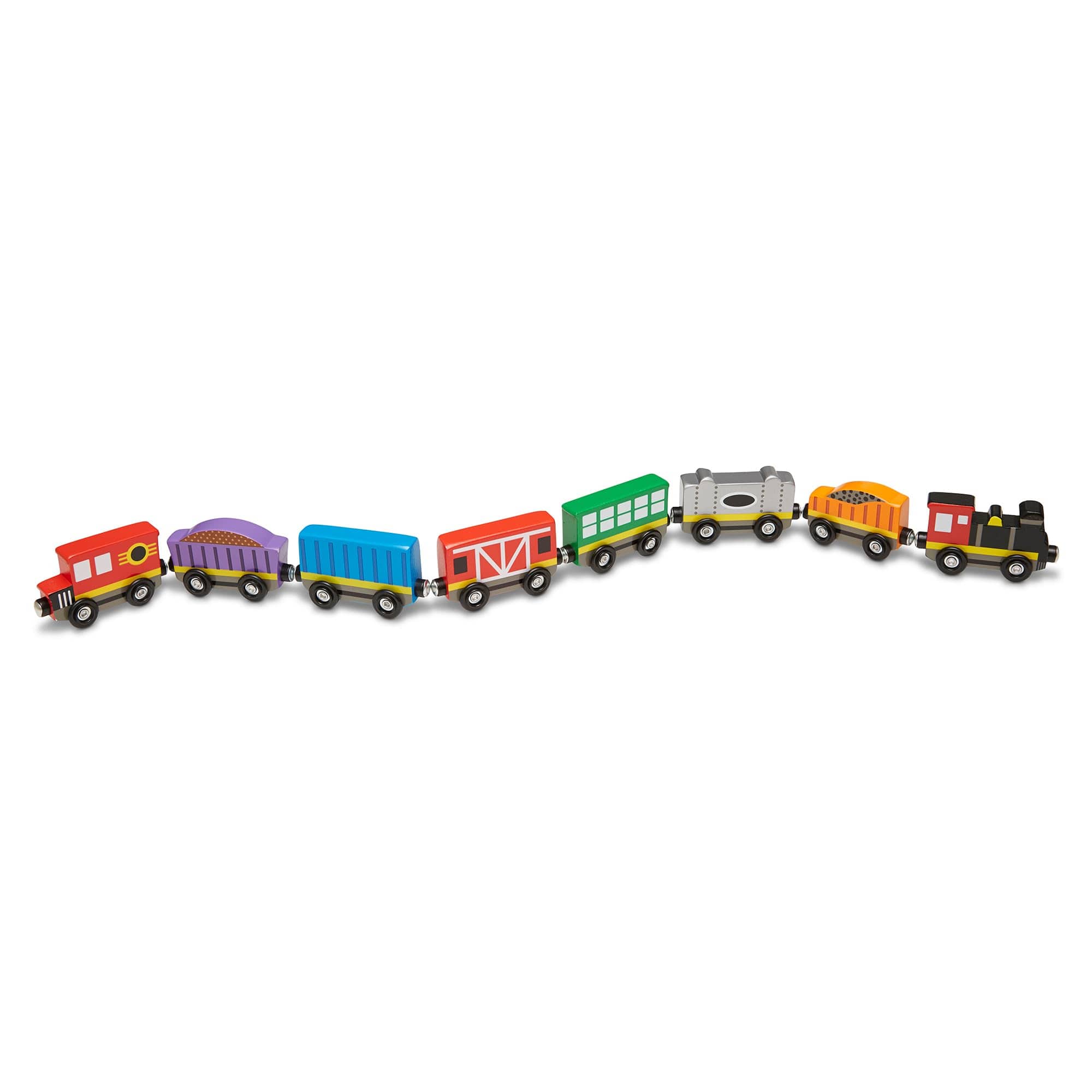 EZTW1 - Melissa & Doug Wooden Magnetic Cars - Educational And Skill-building For piece train each wheeled approximately - Default