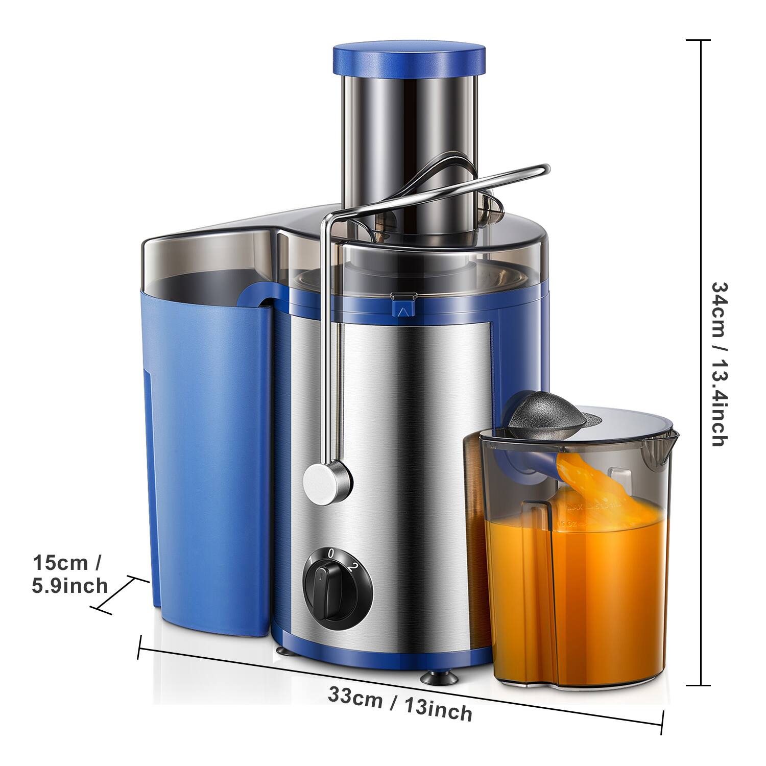 34cm / 13.4inch  
15cm / 5.9inch  
33cm / 13inch