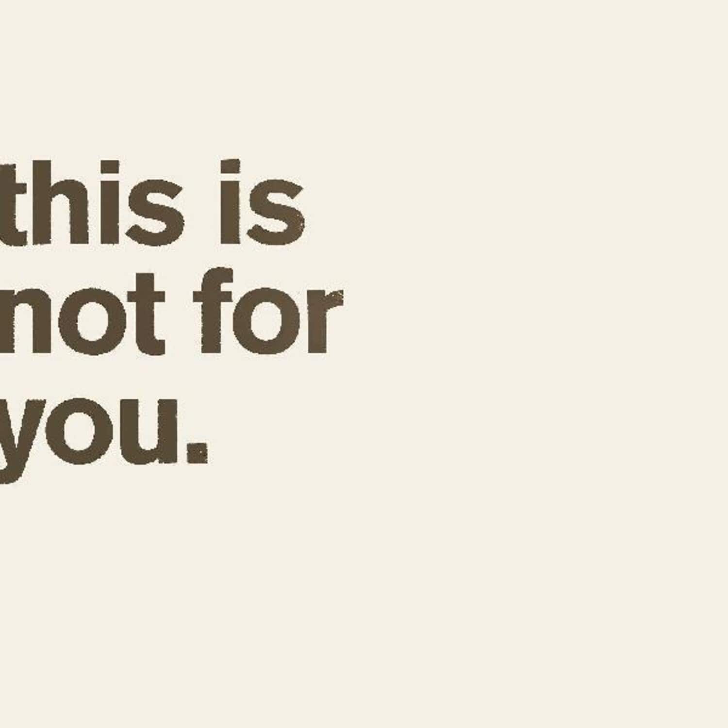 Matthew Bourne - This Is Not For You.   - VINYL LP price history on PriceWatchPro