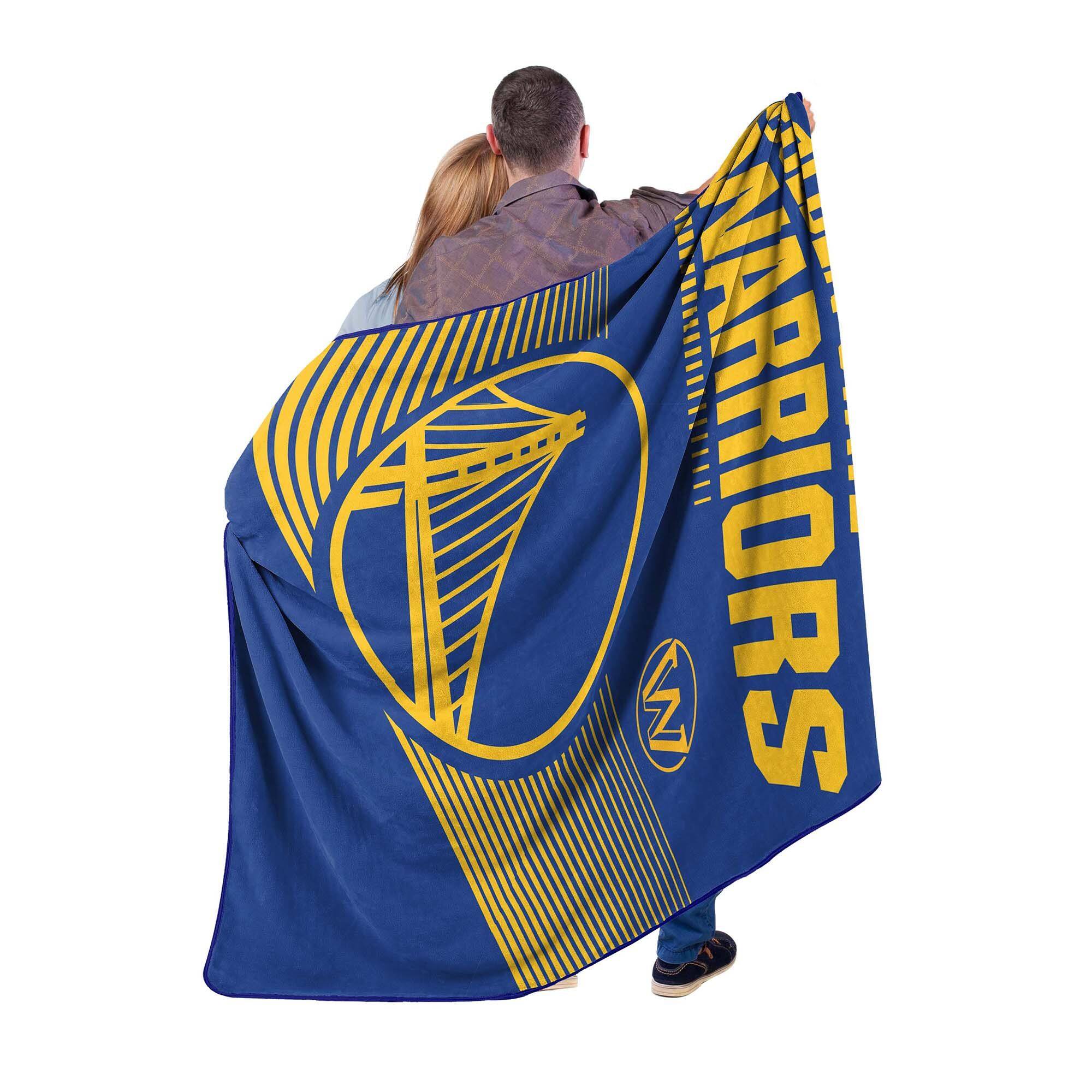Angle. Sweet Home Collection - NBA Golden State Warriors 60" x 80" Raschel Throw Blanket - Blue.