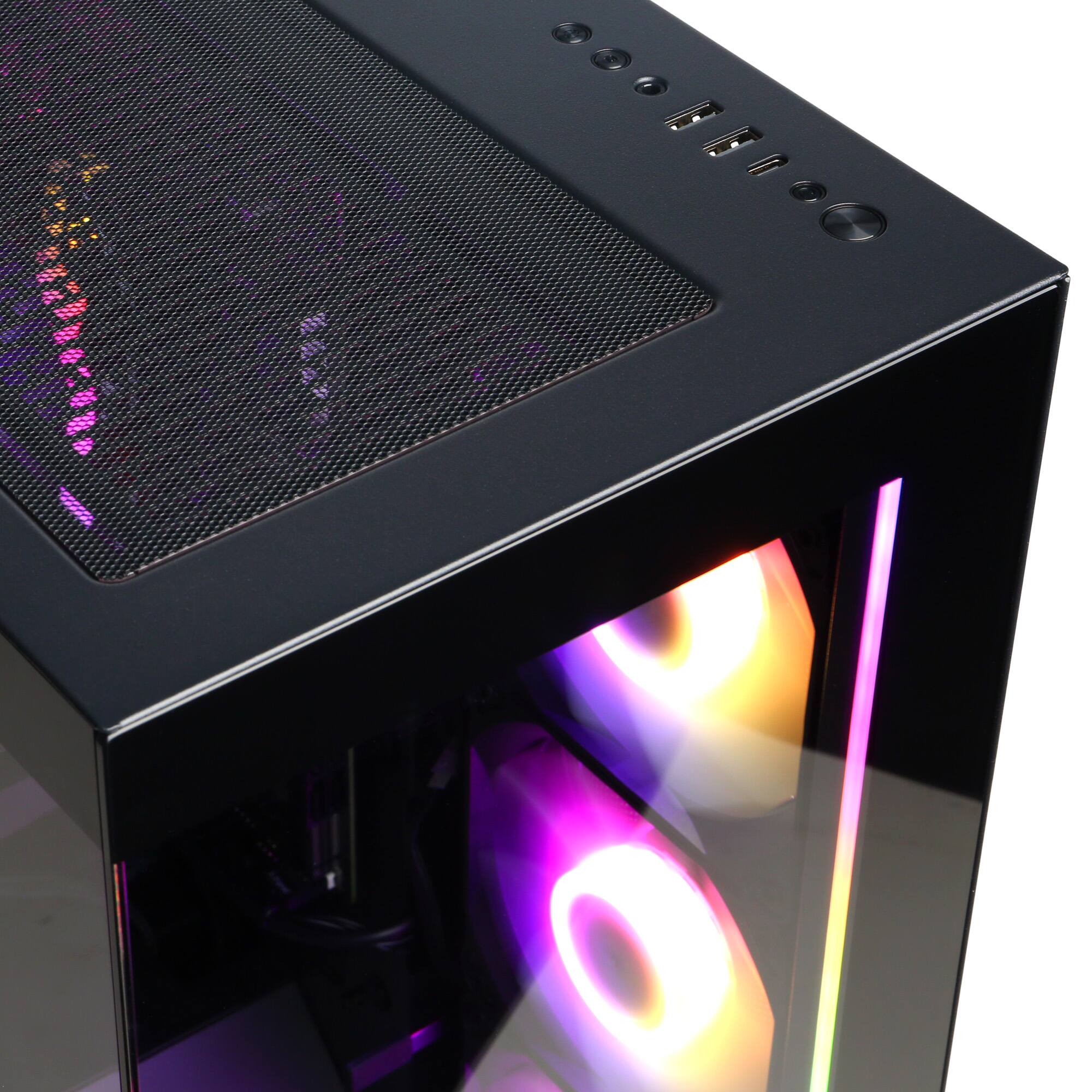 Alt View 13. CyberPowerPC - Gaming Desktop - Intel Core Ultra 225F - NVIDIA GeForce RTX 5060 Ti 8GB - 16GB DDR5 - 2TB PCIe 4.0 SSD - Black.