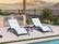 Front. PURPLE LEAF - 3-Pieces Oversized Aluminum Outdoor Chaise Lounge Patio Lounge Chair with Side Table, White - White.