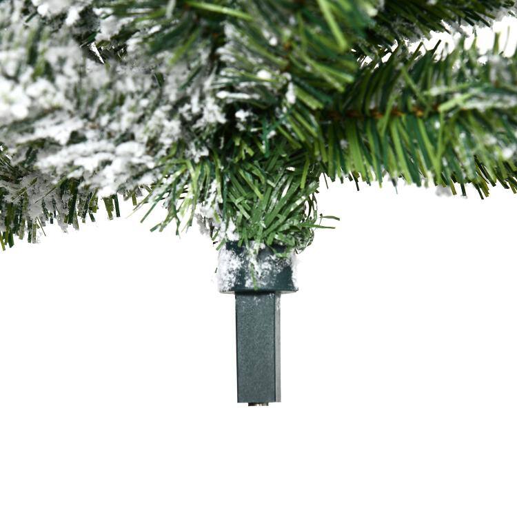 Alt View 9. PULUZ - 9 feet Tall Unlit Snow Flocked Pine Artificial Christmas Tree with Realistic Branches - Green.