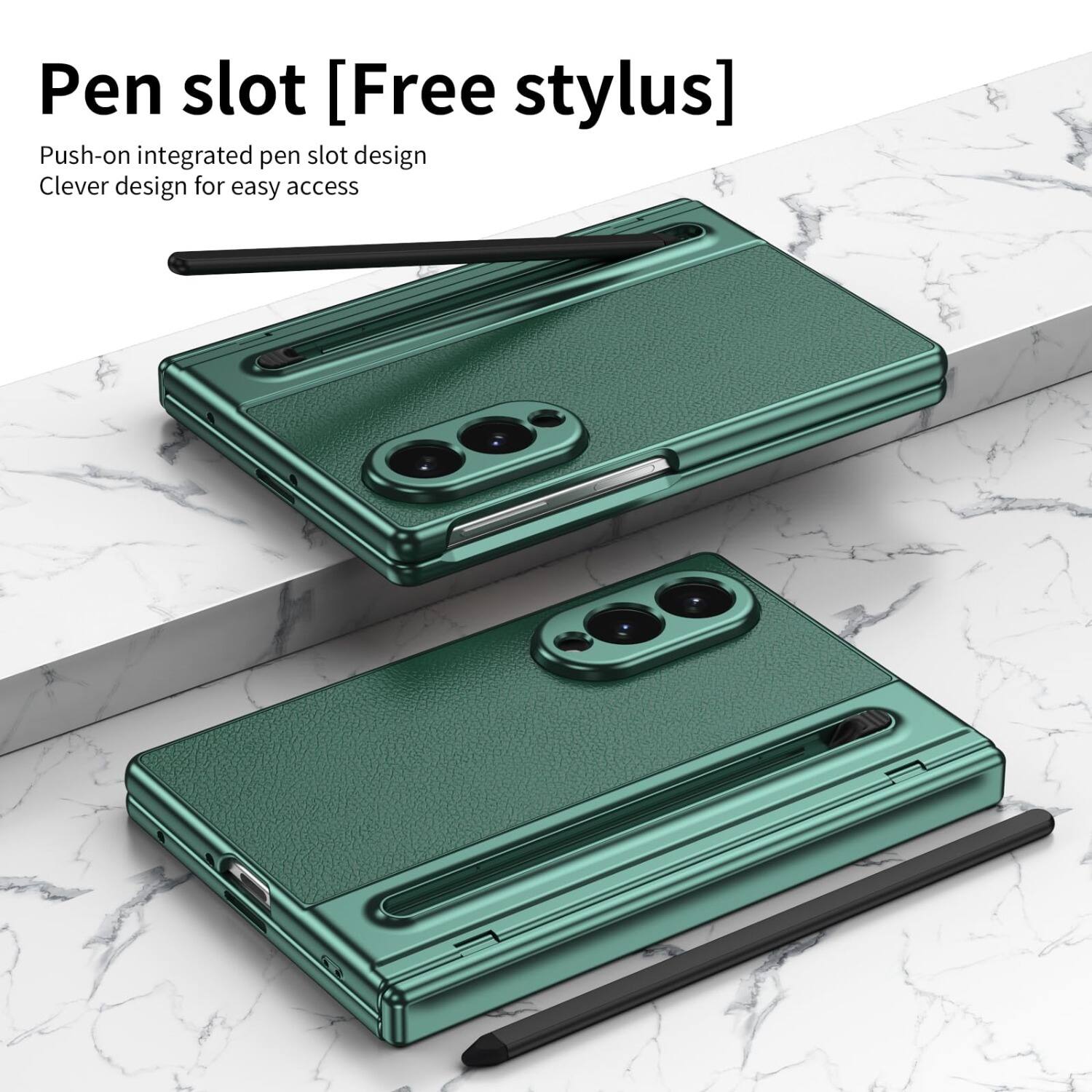 Pen slot [Free stylus]  
Push-on integrated pen slot design  
Clever design for easy access