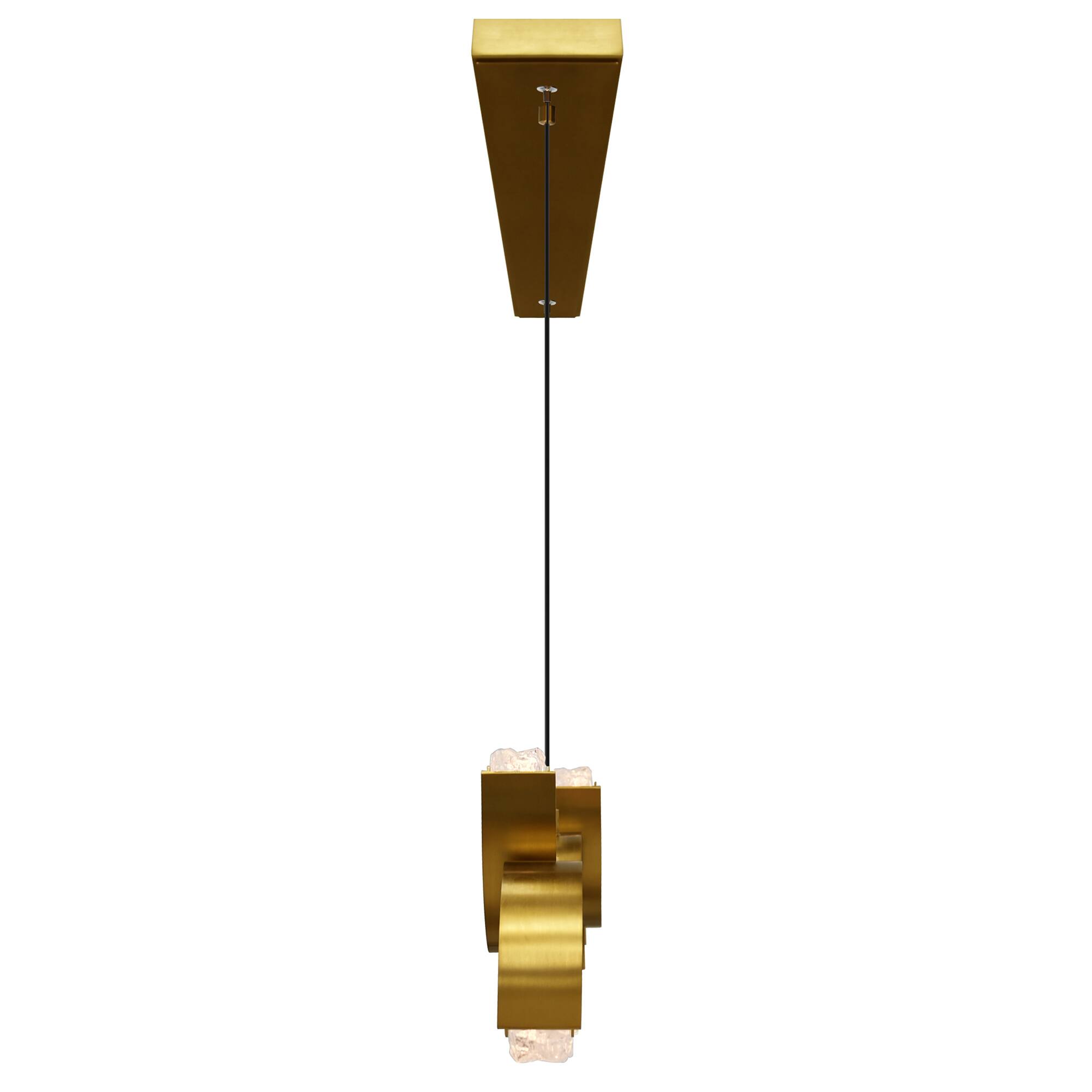 Back. CWI Lighting - Moon Integrated LED Brass Chandelier - Brass.