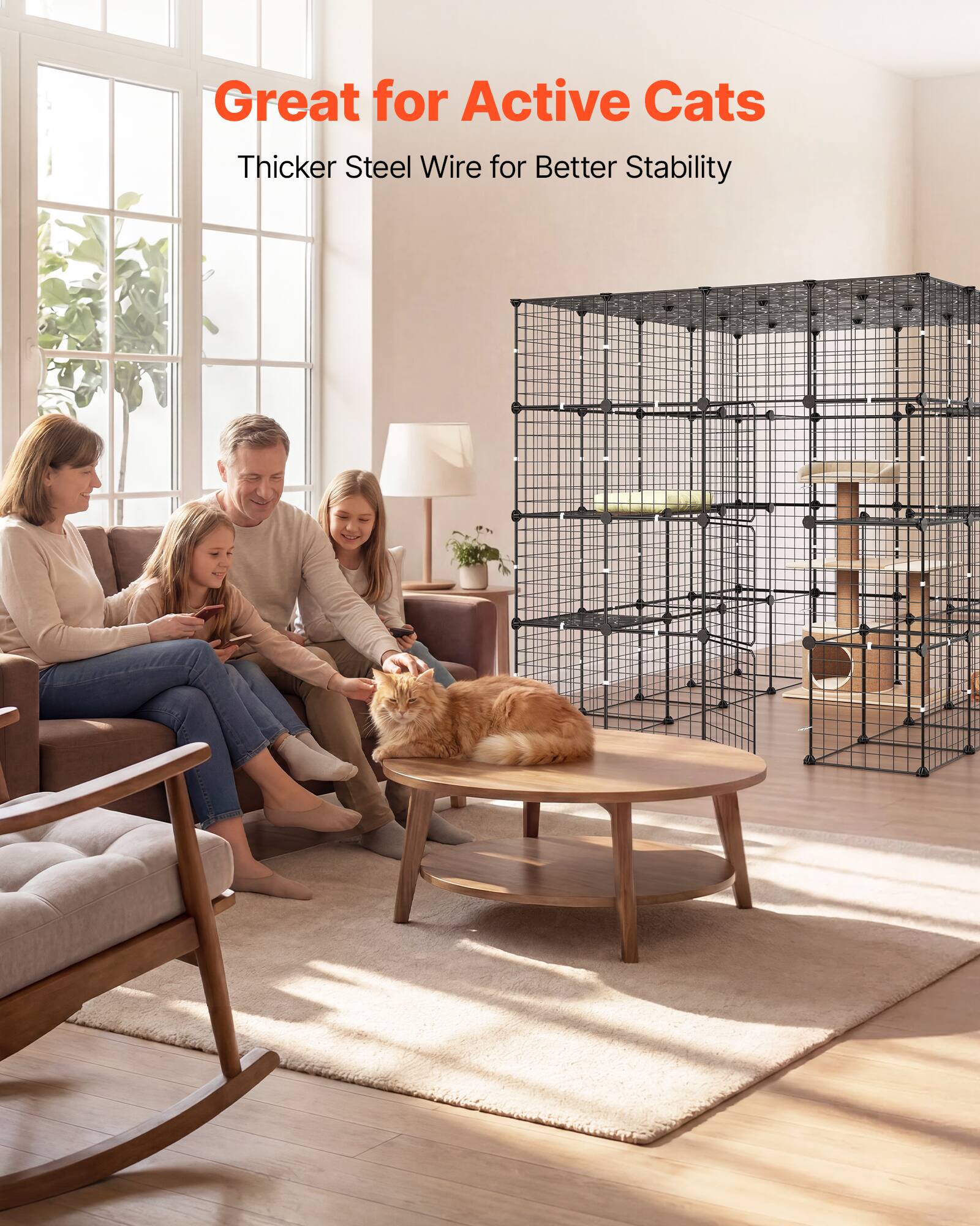 Great for Active Cats  
Thicker Steel Wire for Better Stability
