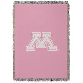 Chad & Jake - Minnesota Golden Gophers Woven Blanket - Pink