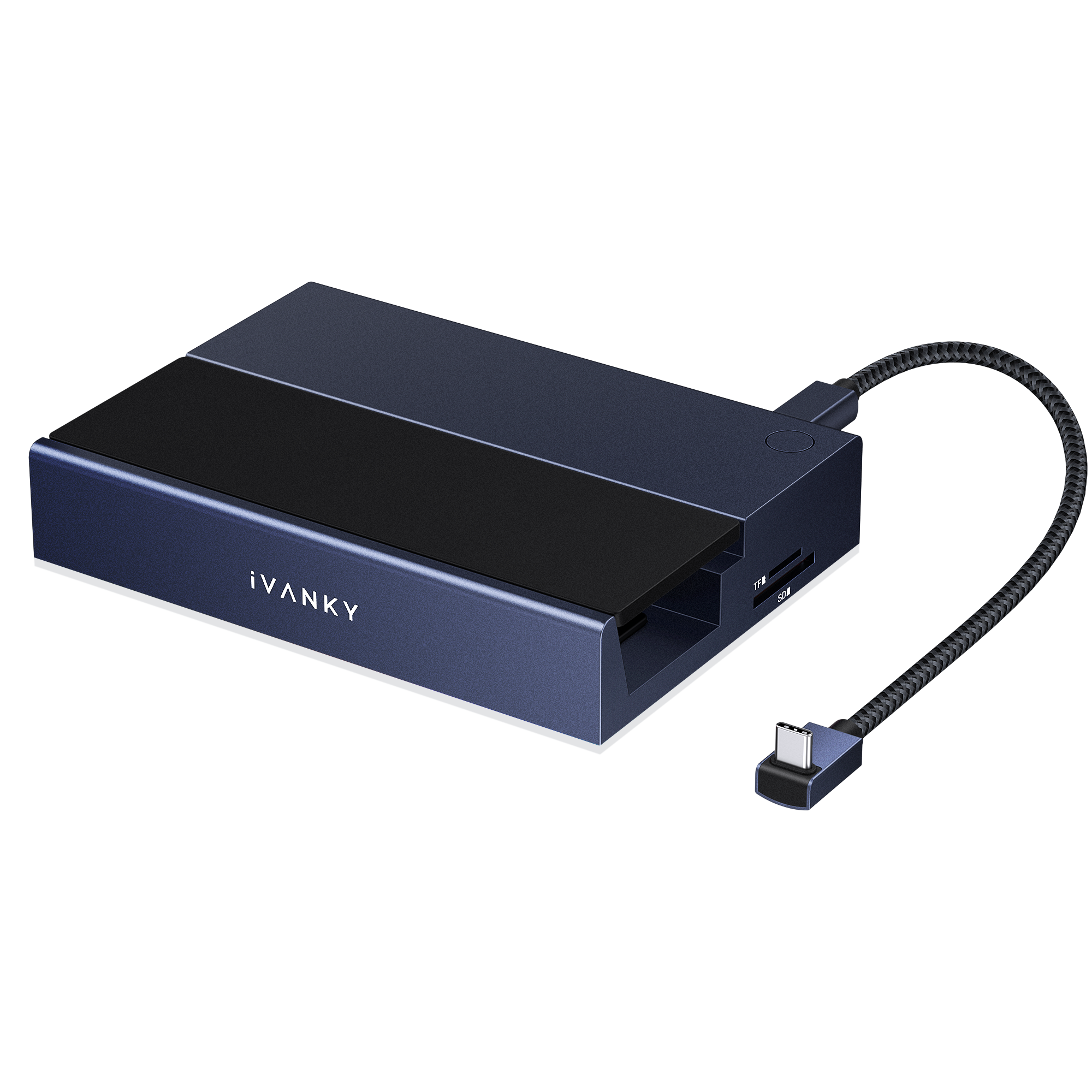 Left. iVANKY - 4K@120Hz 14-in-1 Docking Station with 100W PD Charger for Steam Deck OLED/ROG Ally X/Lenovo Legion Go - Black.