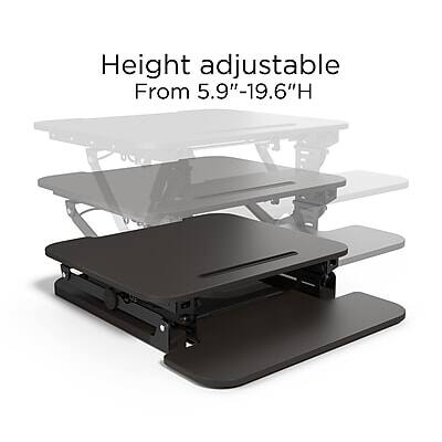 Height adjustable  
From 5.9"–19.6"H