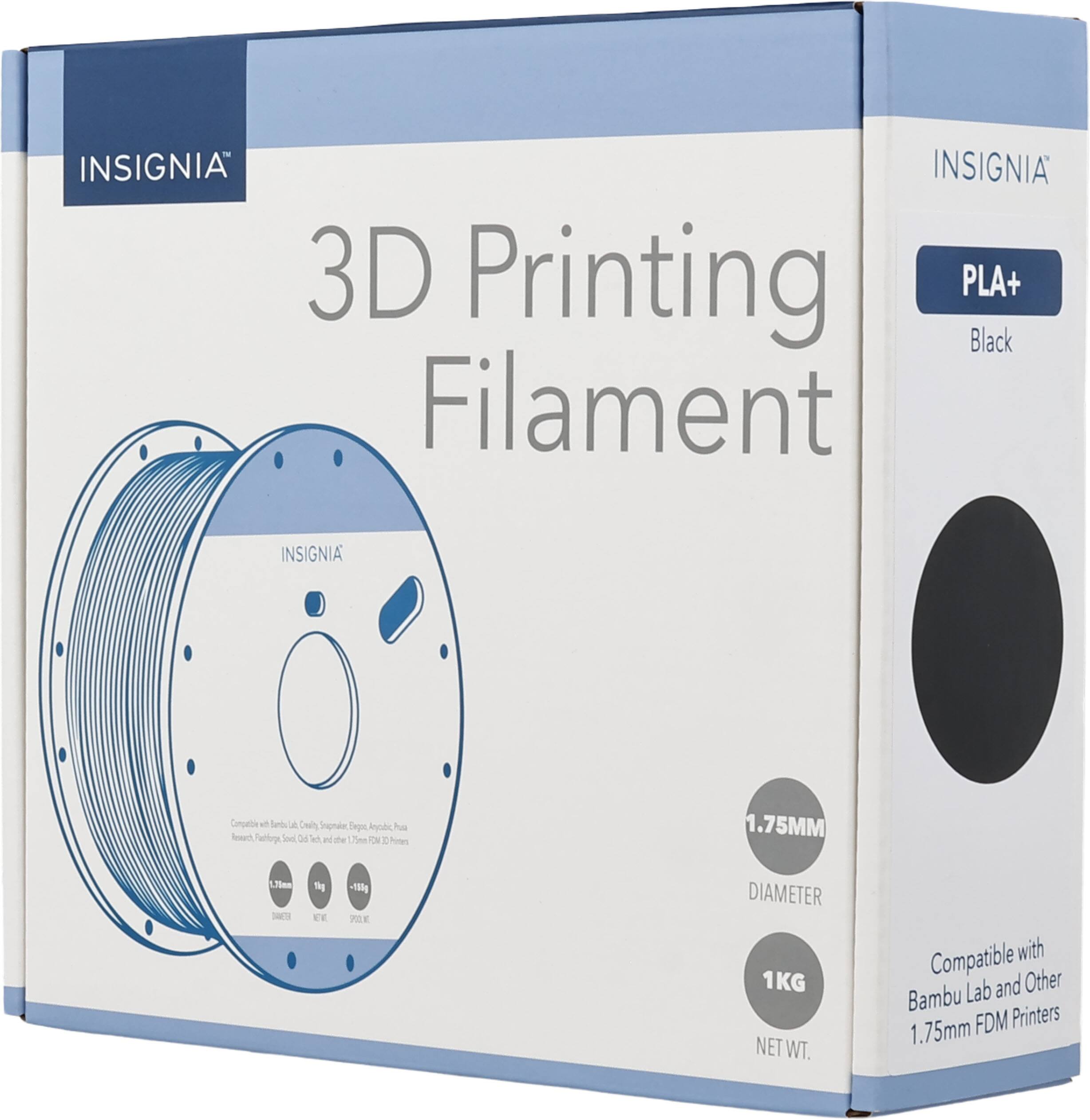 INSIGNIA 3D Printing PLA+ Black Filament INSIGNIA Compatible with Lab and Other Bambu FDM Printers 1.75mm