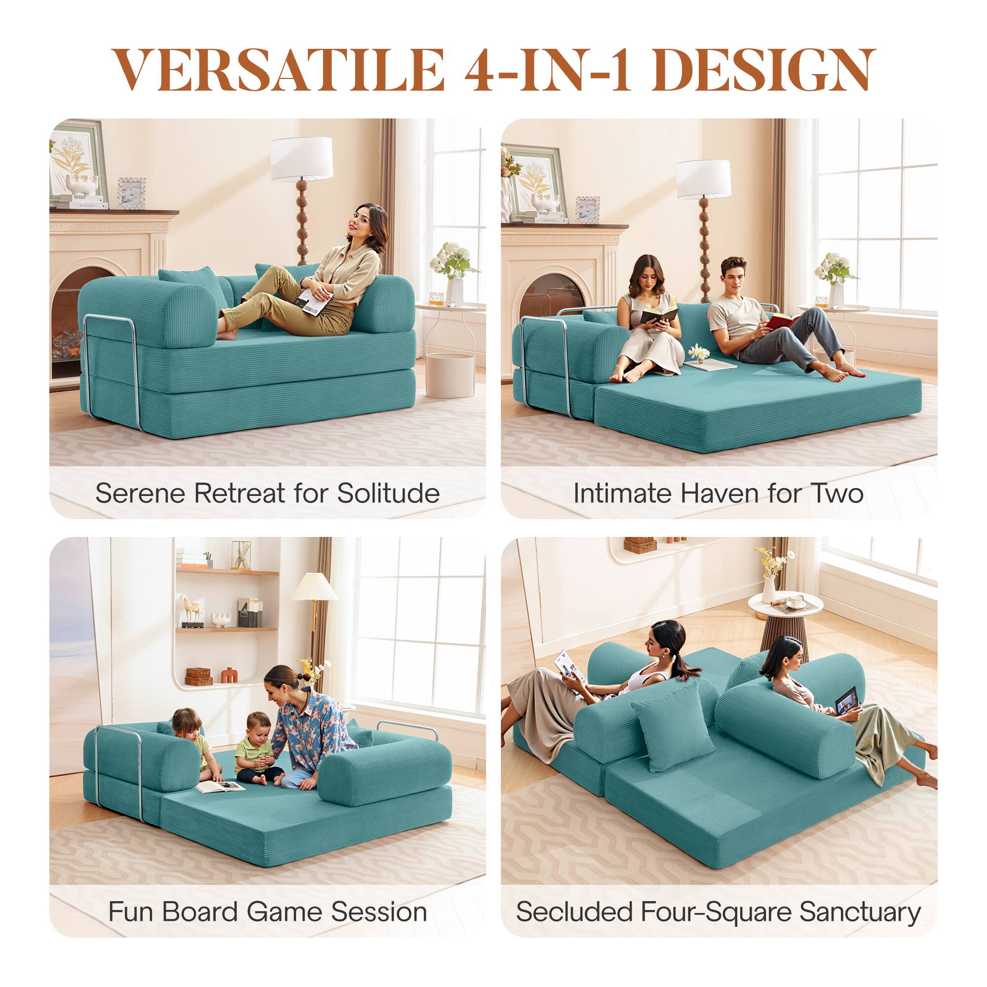 VERSATILE 4-IN-1 DESIGN

Serene Retreat for Solitude

Intimate Haven for Two

Fun Board Game Session

Secluded Four-Square Sanctuary