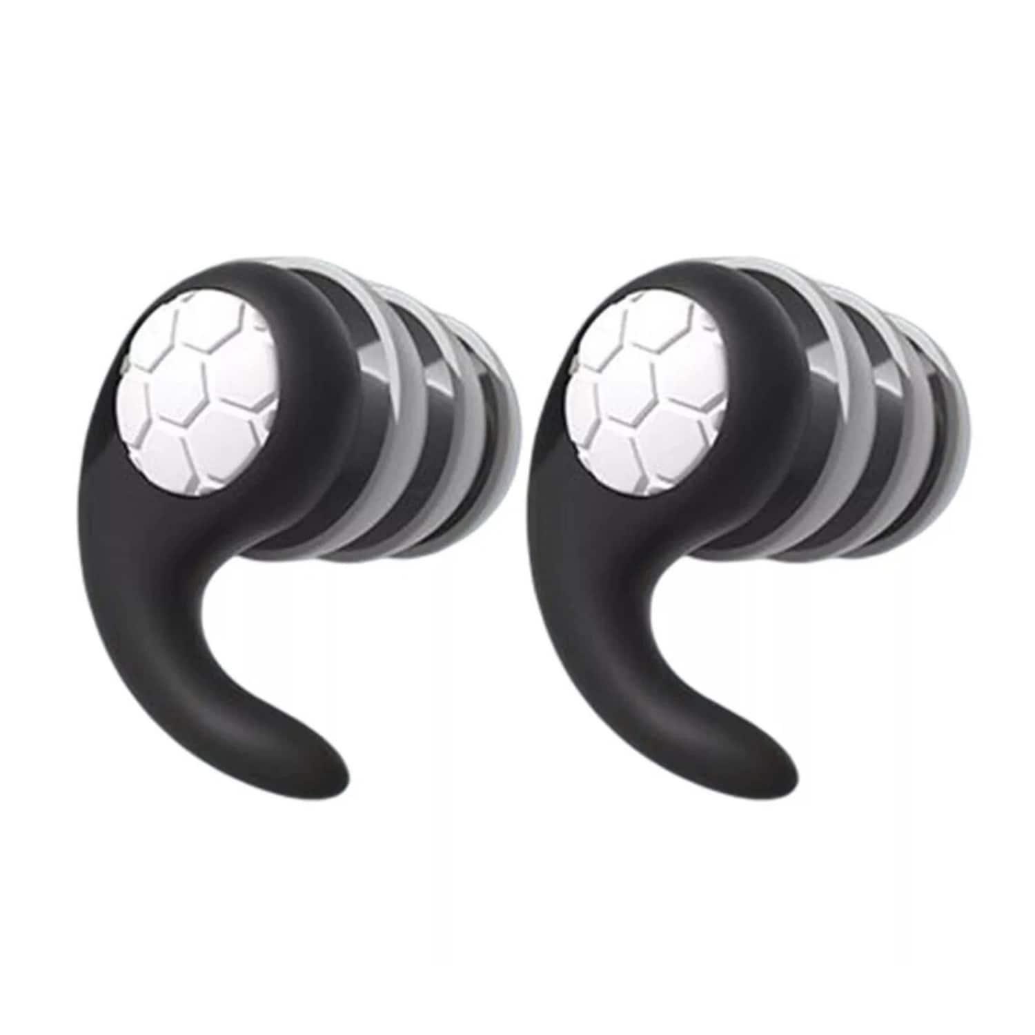Front. Stock Preferred - Silicone Noise Cancelling Waterproof Earplugs Black - Black.