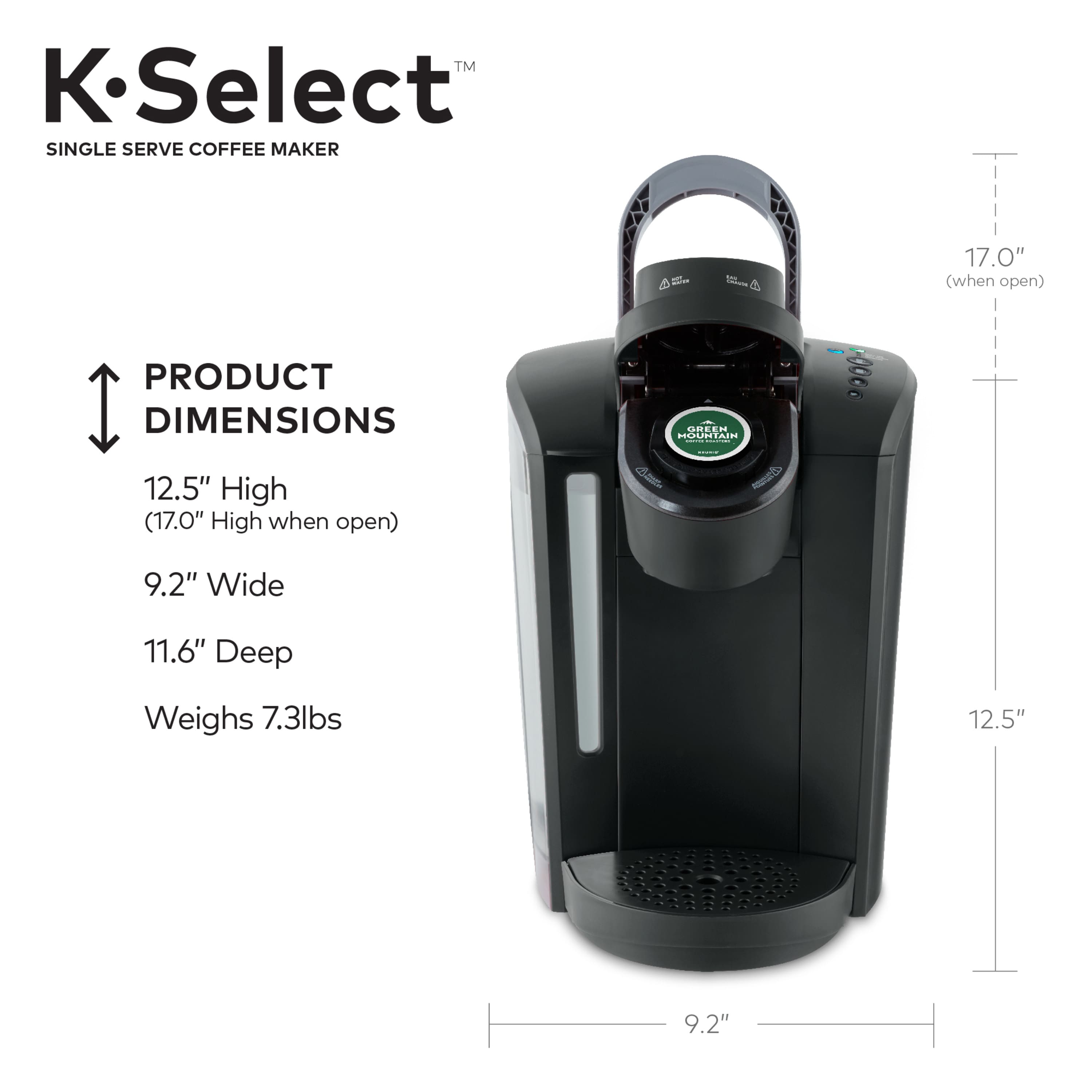 Alt View 16. Keurig - K-Select Single-Serve K-Cup Pod Coffee Maker - Matte Black.