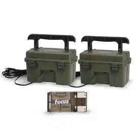Stealth Cam - 12V Weatherproof Battery Box (2-Pack, Dark Green) Bundle