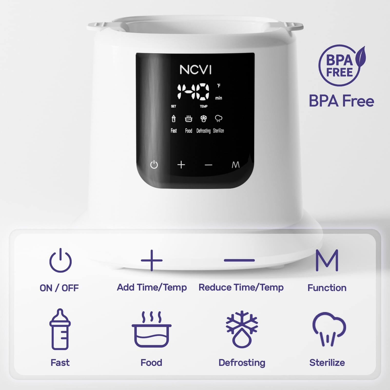 NCVI Baby Milk Warmer, 8 in 1, Fast Heating, Timer - Best Buy