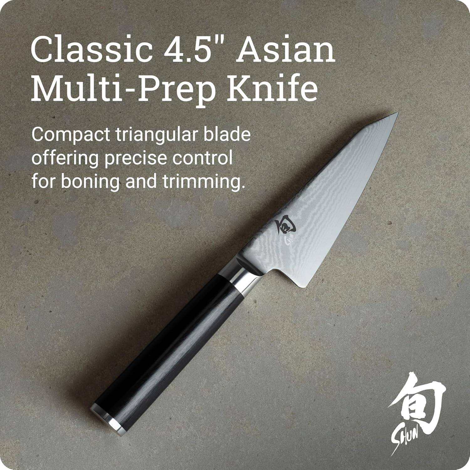 Classic 4.5" Asian Multi-Prep Knife

Compact triangular blade offering precise control for boning and trimming.