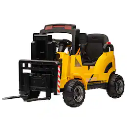 GARVEE - 12V Ride on Forklift for Kids with Remote Control, Liftable Fork & Realistic Functions