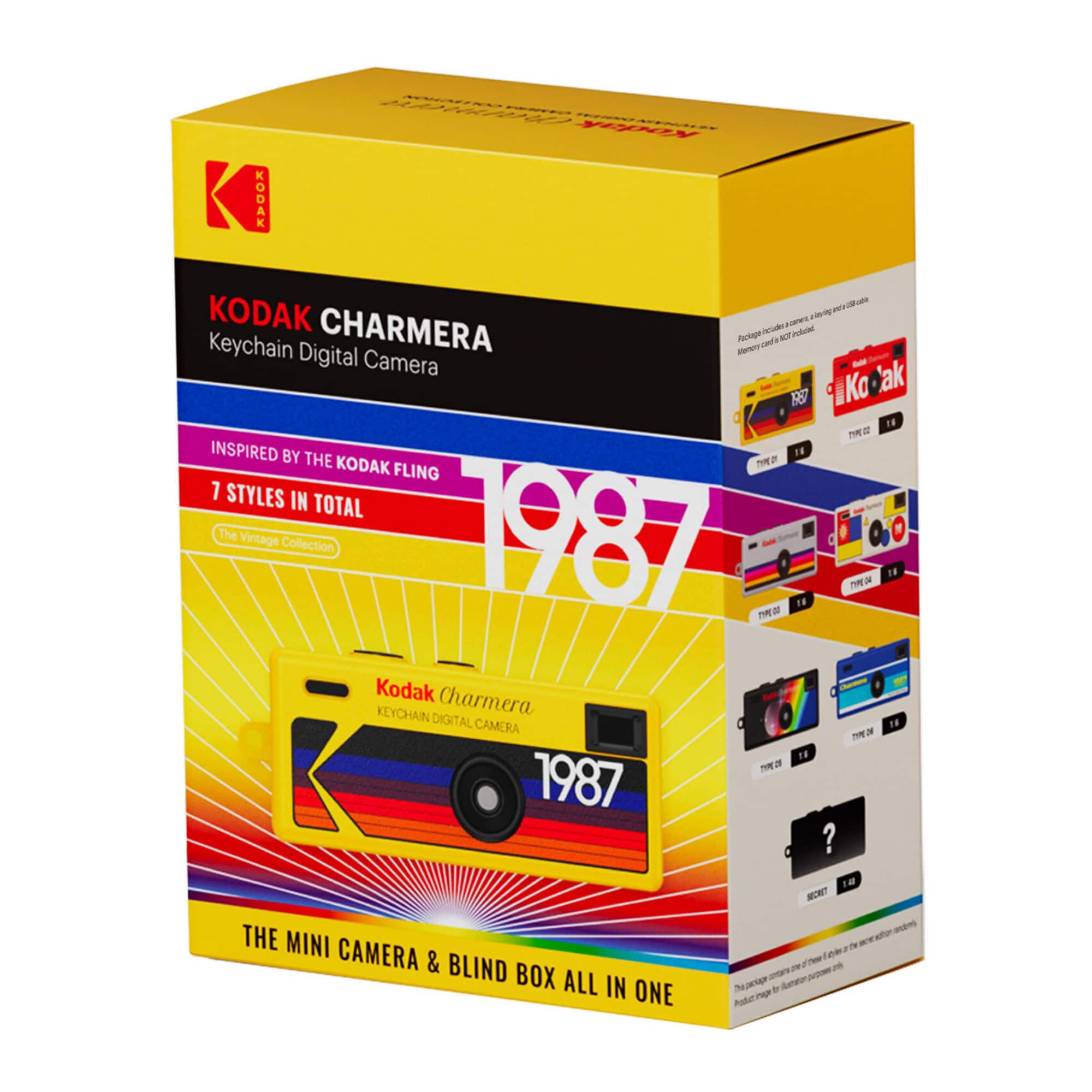 Kodak - Charmera Keychain Digital Camera (6-Pack, Random Style Blind Box)