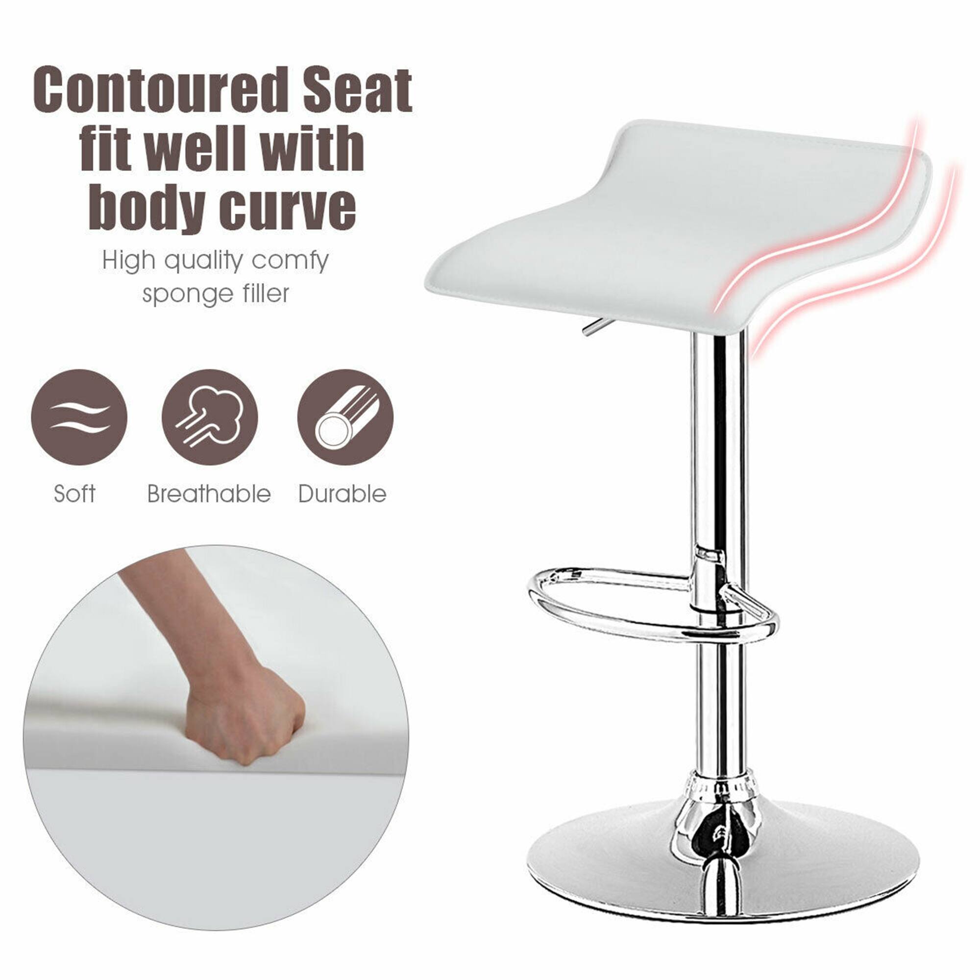 Contoured Seat fit well with body curve. High quality comfy sponge filler. Soft, Breathable, Durable.