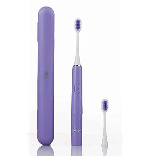Cozy Serene - Go Plus Travel Electric Toothbrush (rose Gold) | 2 Speeds W/ 18000-24000 Vibrations Per Minute - Punchy Purple
