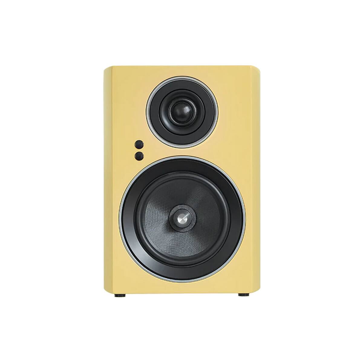 Alt View 3. Jamo - Jamo 2 Way Active BookshelfSpeaker High Gloss Yellow.