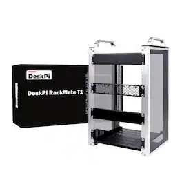 GeeekPi - 8U Network Rack, 10 inch Mini Server Rack for Network, Servers, Audio, and Video Equipment, DeskPi RackMate T1, 7.87 inc - Silver