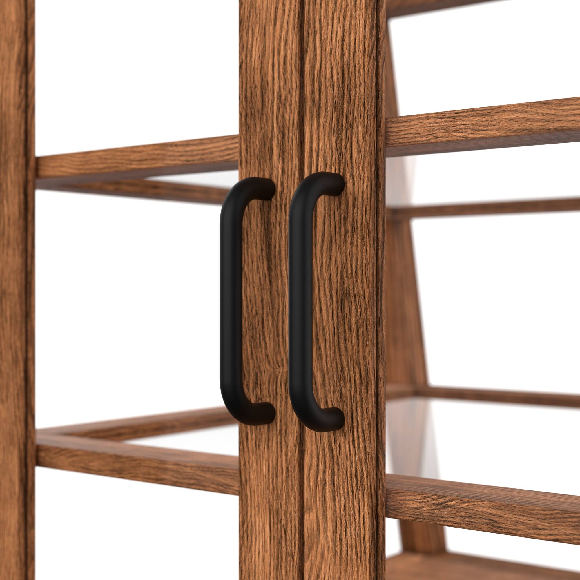 Alt View 8. Koolmore - 21 In. Artisan Dark Wooden Slanted Bakery Display Case 3.5 Cu. ft. (KM-BDW-21SLD) - Dark ash wood color.