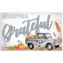 Fan Creations - Philadelphia Eagles 11" x 19" Forever Grateful Sign - White