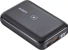 Aukey - PB-WL01S Basix Pro | 10,000mAh 20W Mini Wireless Charging Power Bank - Gray