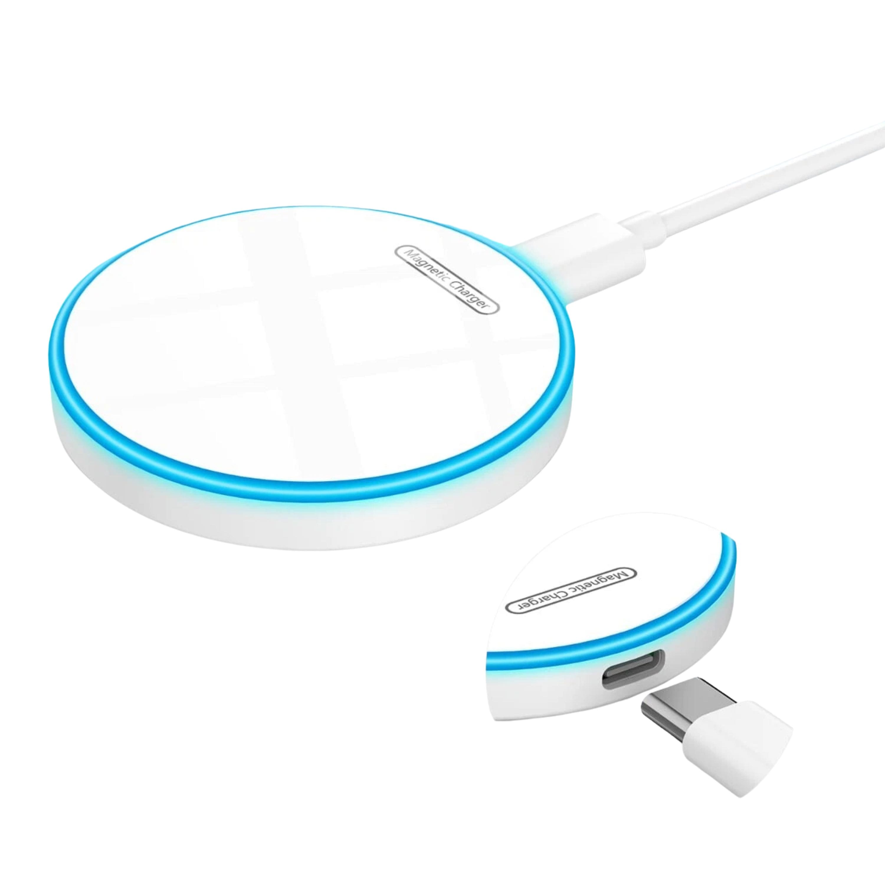 Kitcheniva - Magnetic Wireless Fast Charger For Magsafe iPhone 16 15 14 13 12 Pro Max Magsafe Charger Only - Silver