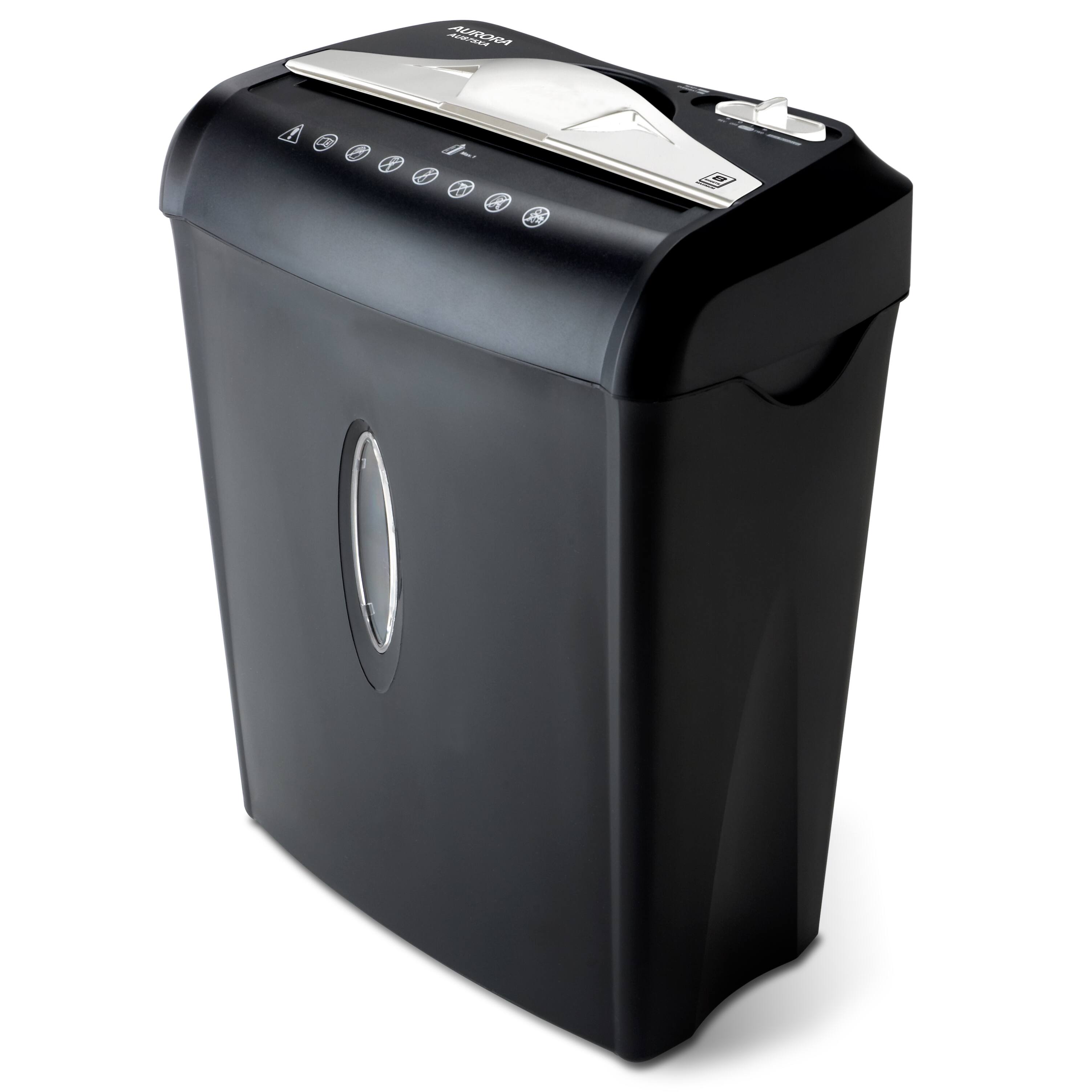 Angle. Aurora - Aurora AU875XA 8-Sheet Crosscut Paper/ Credit Card Shredder, Black - Black.