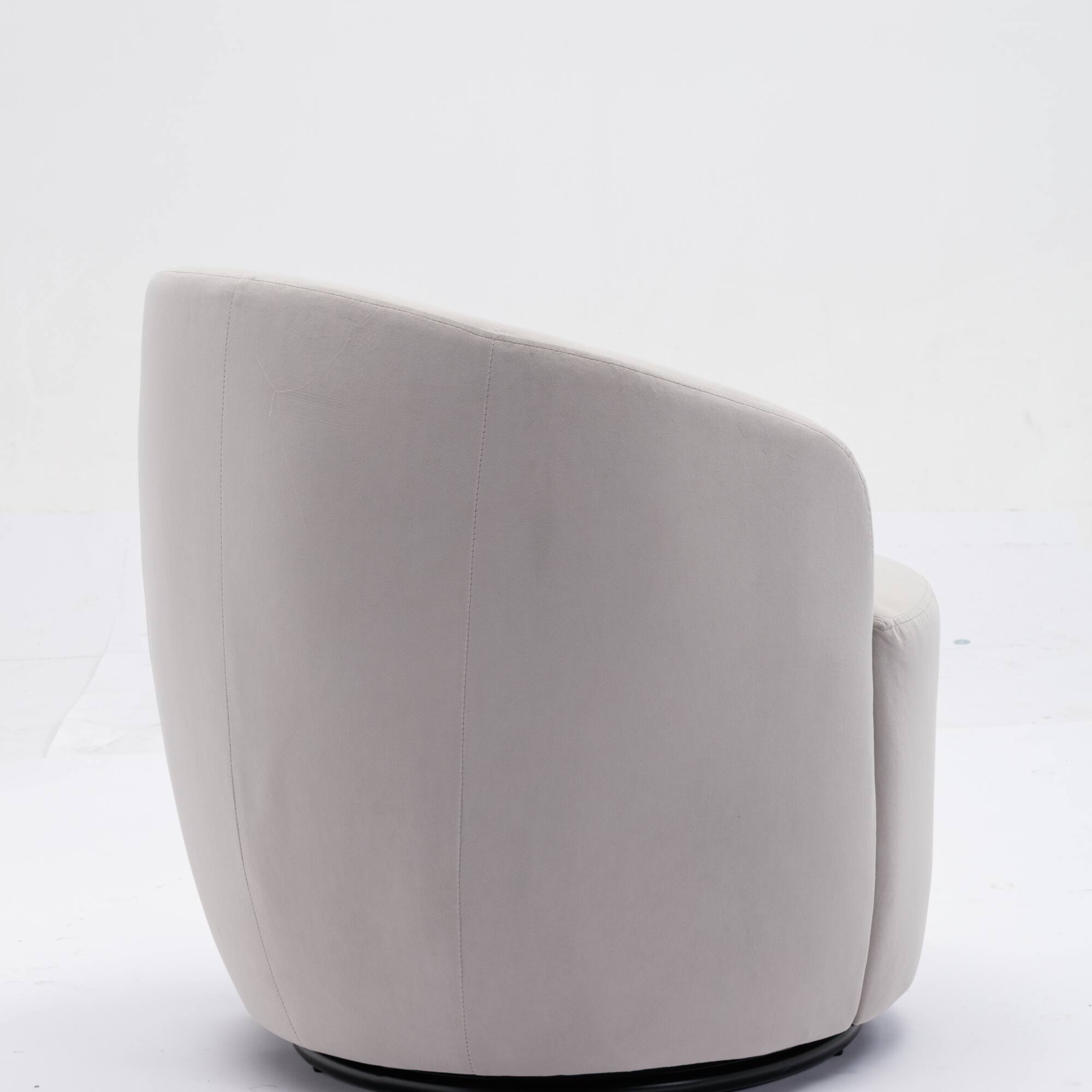 Alt View 9. GOODSILO - Contemporary Velvet Swivel Accent Armchair with Ergonomic Design and 360-Degree Rotation - Gray.
