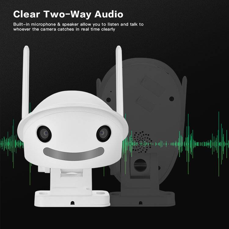 Clear Two-Way Audio

Built-in microphone & speaker allow you to listen and talk to whoever the camera catches in real time clearly