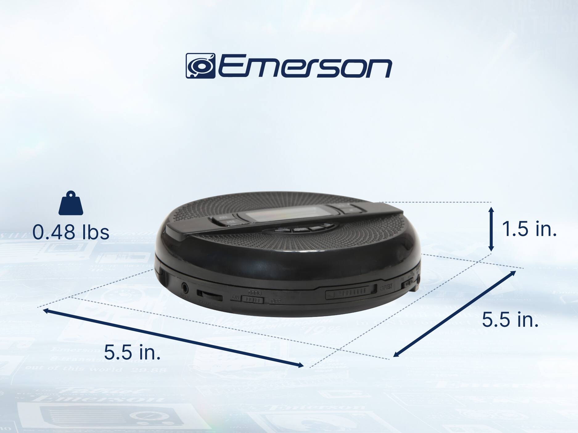Emerson, 0.48 lbs, 1.5 in., 5.5 in., 5.5 in.